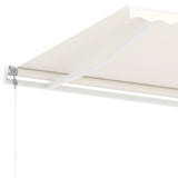 Fristående markis automatisk 450x300 cm gräddvit