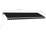 Fristående markis automatisk 500x300 cm antracit