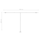 Fristående markis automatisk 500x300 cm antracit