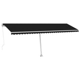 Fristående markis manuellt infällbar 600x300 cm antracit