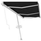 Fristående markis manuellt infällbar 600x300 cm antracit