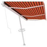 Fristående markis manuellt infällbar 600x300 cm orange/brun