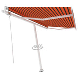 Fristående markis automatisk 400x350 cm orange/brun