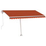 Fristående markis automatisk 400x350 cm orange/brun