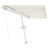 Fristående markis manuellt infällbar 450x350 cm gräddvit