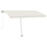 Fristående markis manuellt infällbar 450x350 cm gräddvit