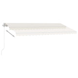 Fristående markis manuellt infällbar 450x350 cm gräddvit