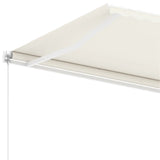 Fristående markis manuellt infällbar 450x350 cm gräddvit