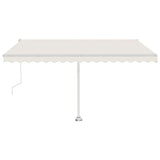 Fristående markis automatisk 450x350 cm gräddvit