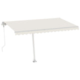 Fristående markis automatisk 450x350 cm gräddvit