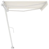 Fristående markis automatisk 450x350 cm gräddvit