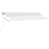 Fristående markis automatisk 450x350 cm gräddvit