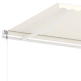 Fristående markis automatisk 450x350 cm gräddvit