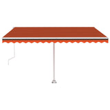 Fristående markis automatisk 450x350 cm orange/brun