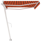 Fristående markis automatisk 450x350 cm orange/brun