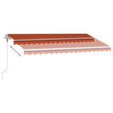 Fristående markis automatisk 450x350 cm orange/brun