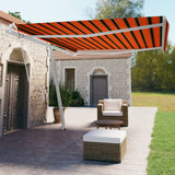 Fristående markis automatisk 450x350 cm orange/brun