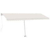 Fristående markis manuellt infällbar 500x350 cm gräddvit