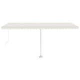 Fristående markis manuellt infällbar 500x350 cm gräddvit