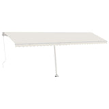 Fristående markis manuellt infällbar 600x350 cm gräddvit