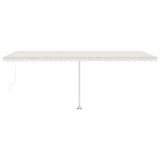 Fristående markis manuellt infällbar 600x350 cm gräddvit