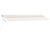 Fristående markis manuellt infällbar 600x350 cm gräddvit