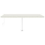Fristående markis automatisk 600x350 cm gräddvit