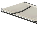 Fristående markis manuell 300x250 cm gräddvit