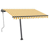 Fristående markis manuell 300x250 cm gul/vit