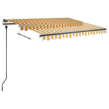 Fristående markis manuell 300x250 cm gul/vit
