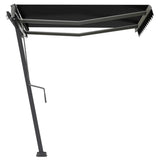 Fristående markis manuellt infällbar 300x250 cm antracit