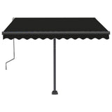 Fristående markis manuellt infällbar 300x250 cm antracit