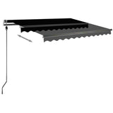 Fristående markis manuellt infällbar 300x250 cm antracit