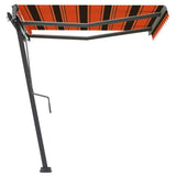 Fristående markis manuell 300x250 cm orange/brun