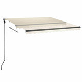 Fristående markis automatisk 300x250 cm gräddvit