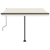 Fristående markis automatisk 300x250 cm gräddvit