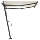 Fristående markis automatisk 300x250 cm gräddvit