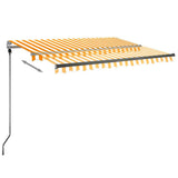 Fristående markis automatisk 300x250 cm gul/vit