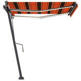 Fristående markis automatisk 300x250 cm orange/brun