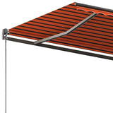 Fristående markis automatisk 300x250 cm orange/brun