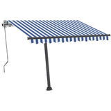 Fristående markis manuellt infällbar 350x250 cm gul/vit