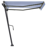 Fristående markis manuellt infällbar 350x250 cm gul/vit