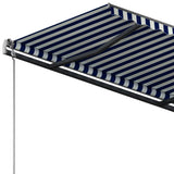 Fristående markis manuellt infällbar 350x250 cm gul/vit