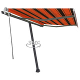 Fristående markis manuellt infällbar 350x250 cm orange/brun