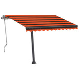 Fristående markis manuellt infällbar 350x250 cm orange/brun