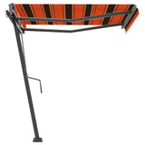 Fristående markis manuellt infällbar 350x250 cm orange/brun