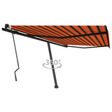 Fristående markis manuellt infällbar 400x300 cm orange/brun