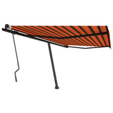 Fristående markis manuellt infällbar 400x300 cm orange/brun