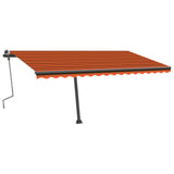 Fristående markis manuellt infällbar 400x300 cm orange/brun