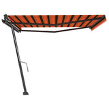 Fristående markis manuellt infällbar 400x300 cm orange/brun